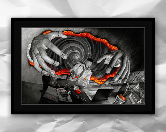 Framed Collector’s Edition print of ‘At Your Command’ by artist Naomi Richards – a metaphysical, esoteric artwork